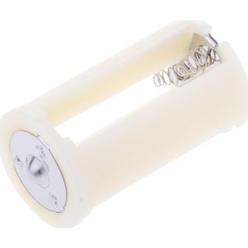 1Pcs Battery Converter Adaptor Size Type LR20 3 AA to D Case White