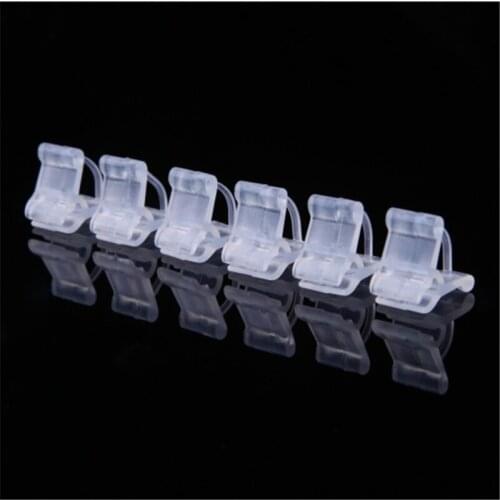 100 Pcs/Set Mini Transparent Flower Plants Grafting Clips Gardening Ornaments Tools For 1.7*1.1cm Seedlings Storage Holders