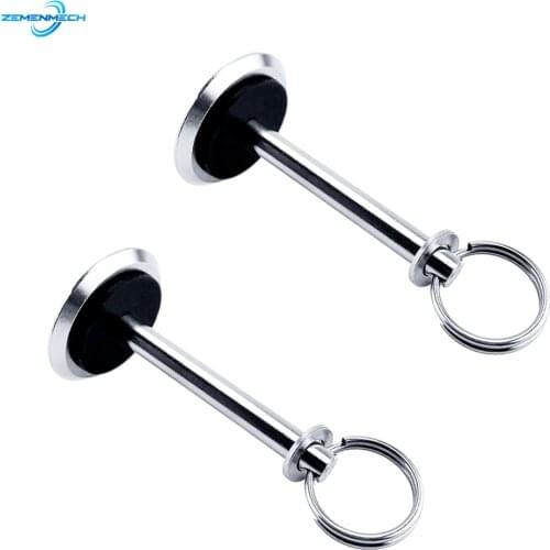 2X Marine Hardware 6mm Stainless Steel Hatch Cover Pull Handle Quick Pin Button Boat Yacht Storage Retainer Farm Trailers Wagons