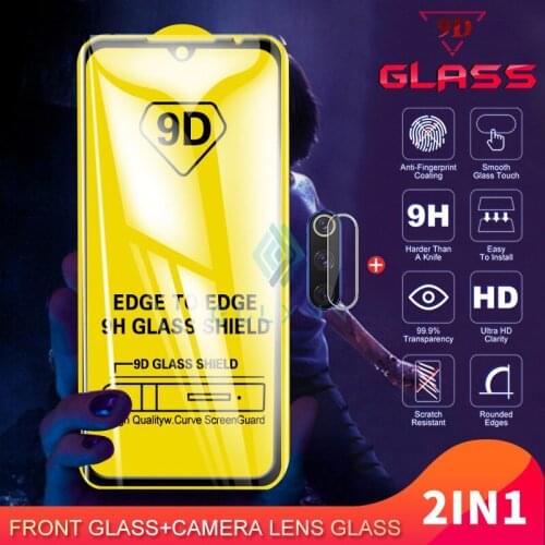2Pcs Protective Glass For Xiaomi Mix 2S 3 8 9 A2 A3 Lite Tempered Glass on Redmi Note 8 8T 7 Pro 9D Lens Camera Glass Protector