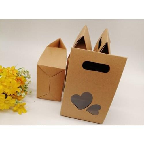 20pcs Paper Gift Bag Packaging Bags for Business Tea Birthday Party Wedding Brown Kraft Paper Bag with Handle Small Storage Bags