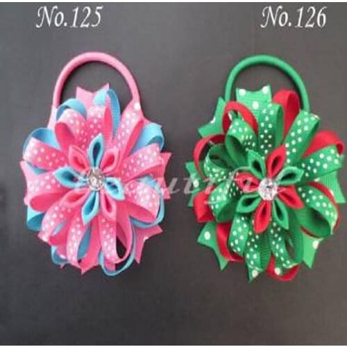 20 pcs BLESSING Good Girl Modern Style C- Birds Nest Hair Bow Elastic 158 No