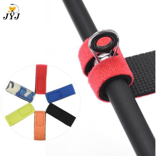 5pcs/lot Fishing Rod Tie Holders Straps Belts Suspenders Fastener Hook Loop Cable Cord Ties Belt Fishing Tools Accessories