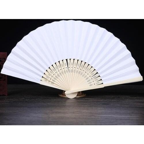 50 Pcs / Lot Hot Sale Pattern Folding Dance Elegant Paper Hand Fan Wedding Party DIY Favors