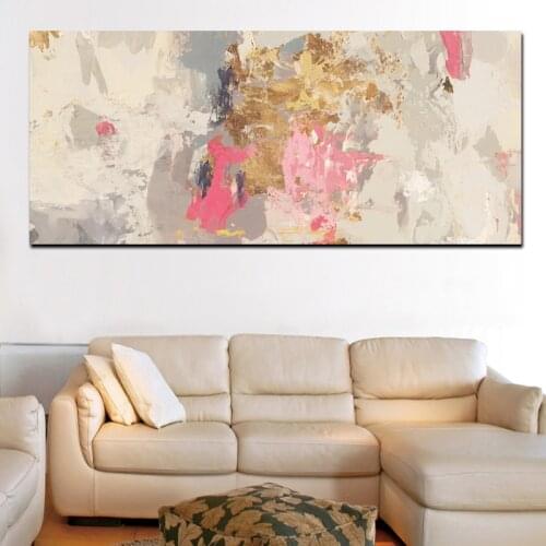Abstract Art Craft Painting Hand Painting on Print Canvas Oil Painting for Home Wall Decoration Frameless for Living Room