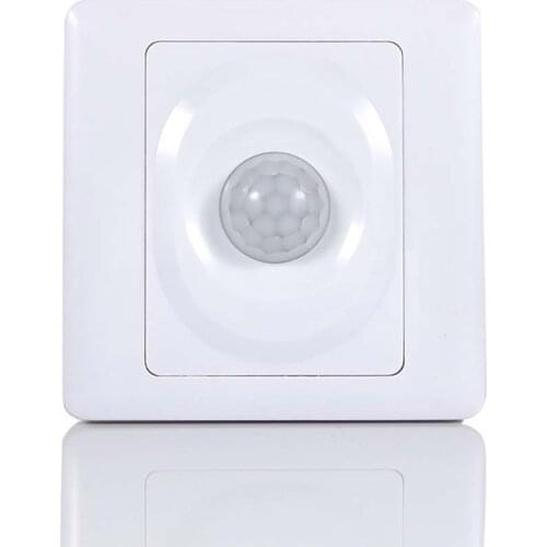 220V Automatic Infrared PIR Body Motion Sensor Switch Wall Mount LED Night Light Adjust The Light Soft And Stable No Flickering
