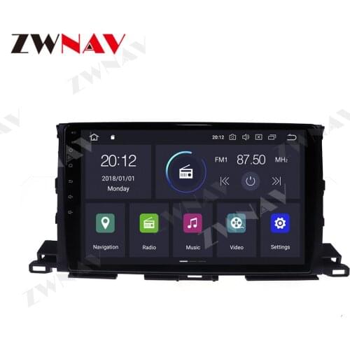 ZWNAV For Toyota Highlander 2015 2016 2016 2017 2018 Android 10.0 Car Radio Stereo GPS Navigation Multimedia Head Unit Player