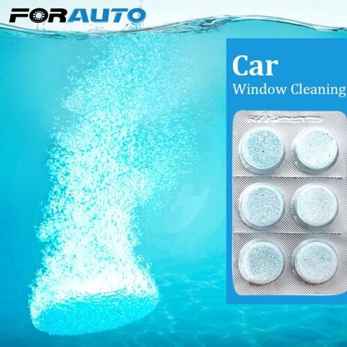 6pcs/pack Car Solid Wiper Fine Seminoma Wiper Glass Cleaner Car Windshield Cleaning Car Styling Auto Care Window Cleaning Tools