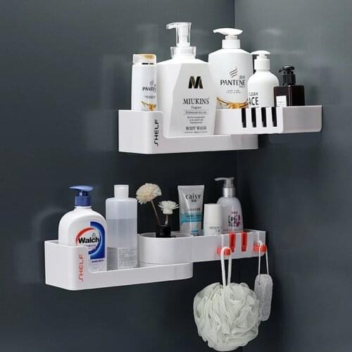Household items, bathroom shelf, corner shelf, shampoo shelf, kitchen storage shelf, messy shower room storage rack, wall mount