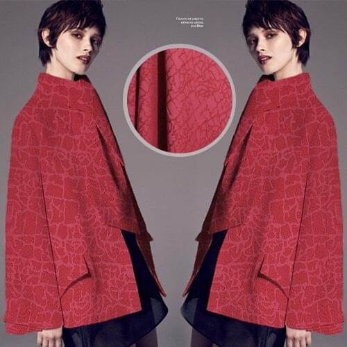 Ocher color wool cotton fabric wrinkle fashion dress wool fabric suit wool jacquard fabric wholesale cotton cloth wool cloth