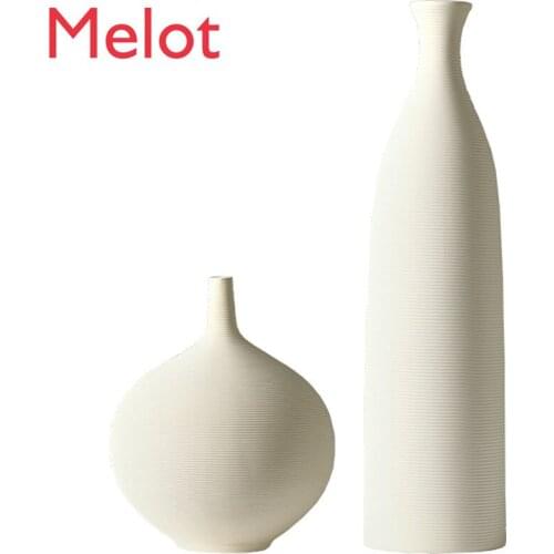 Ceramic Vase Decoration Fake Flower and Dried Flower Flower Arrangement Living Room TV Cabinet Home Decoration Flower Device