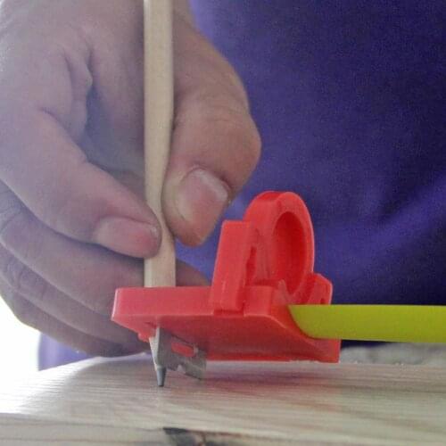 Woodworking Plastic Scriber Mark Line Wood Gauge Ruler Carpenter Measuring Tool Scribing of Tape Ruler and Cutting Companion