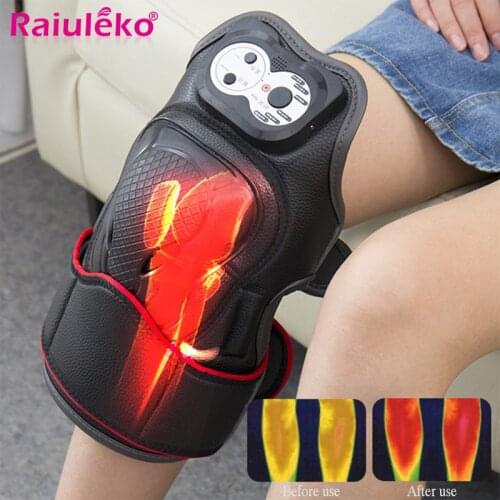 Electric Knee Massage Rehabilitation Equipment Magnetic Vibration Heating Massager Knee Joint Physiotherapy Device Pain Relief