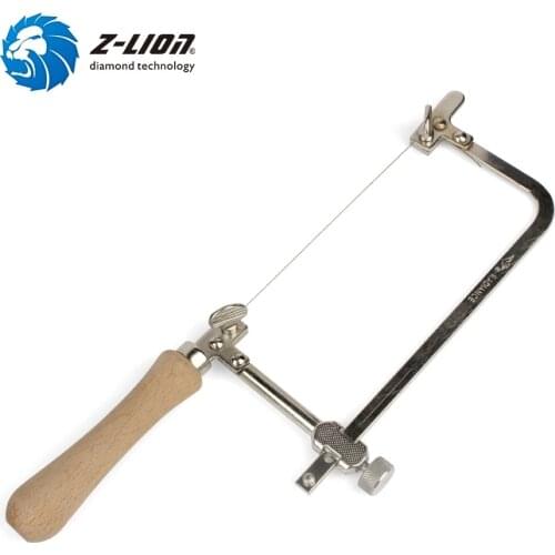 Z-LION 1PC Coping Saw Steel Frame With 2m Diamond Wire Saw Dry Wet Use For Wood Stone Jade Metal Cutting Multifunction Hand Tool