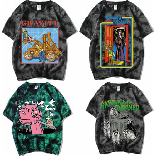 Hand tie-dye T-shirt 1of1 T-shirt street rock T-shirt rap hip-hop T-shirt rap T-shirt punk T-shirt street T-shirt Gothic T-shirt