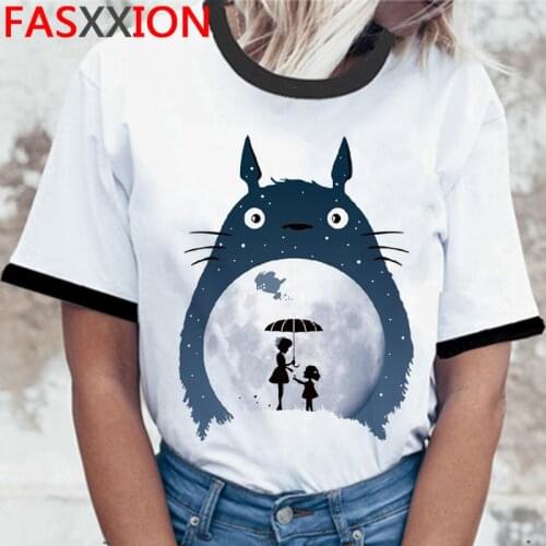 Kawaii Totoro Studio Ghibli Harajuku T Shirt Women Ullzang Cute Anime Graphic T-shirt Korean Style Manga Tshirt Top Tees Female