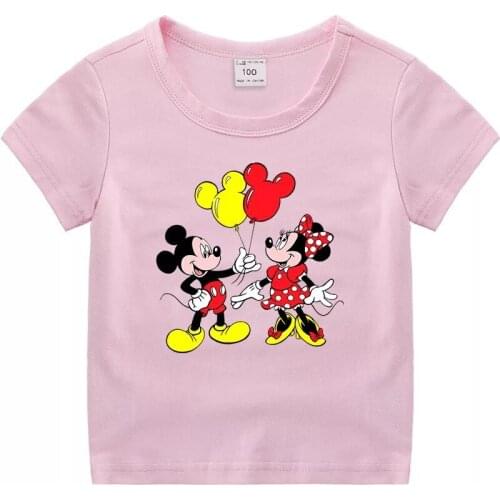 Disney Mickey Minnie Mouse Print T Shirts Baby Boy Clothes Kids Girl Tees Top Children Clothing Casual Boy Girl Sweatshirt