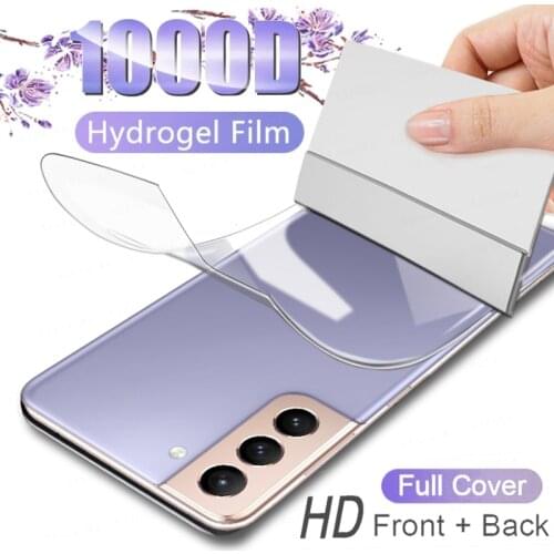 Hydrogel Film For Samsung Galaxy S21 S20 FE S10 S9 S8 Plus S10e Screen protector Note 20 Ultra 10 Plus 8 9 Back Film Not Glass
