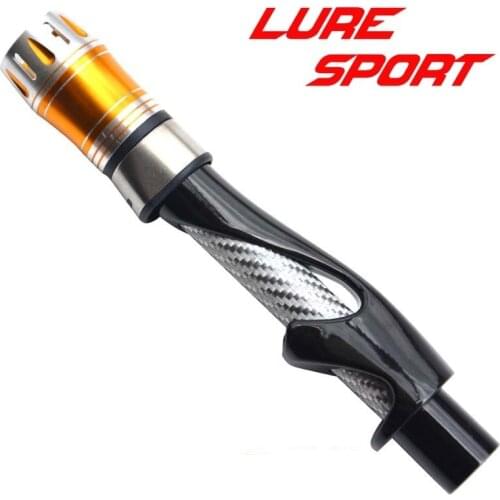 LureSport 2pcs WTS Black paint Spinning Reel Seat Aluminum Cap Rod Building Component Repair rod DIY Accessory