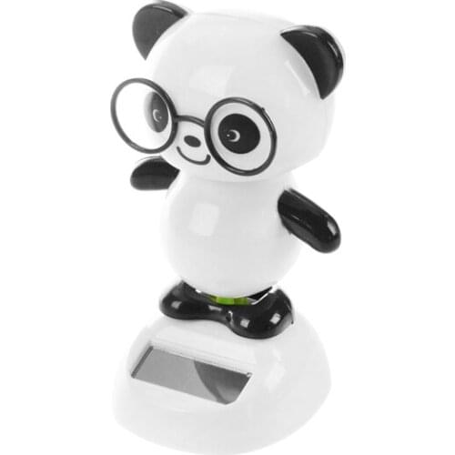 MACH Solar Power Dancing Figures Panda,Novelty Desk Car Toy Ornament