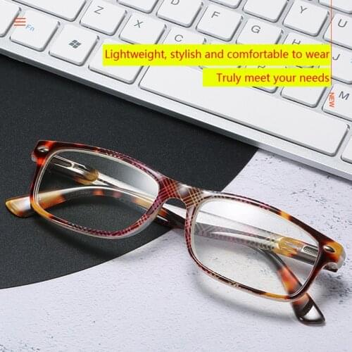 Fashion Printed Anti-blue Light Reading Glasses Men Women Comfortable Parquet High-definition Reading Eyeglasses +1.0 To +4.0