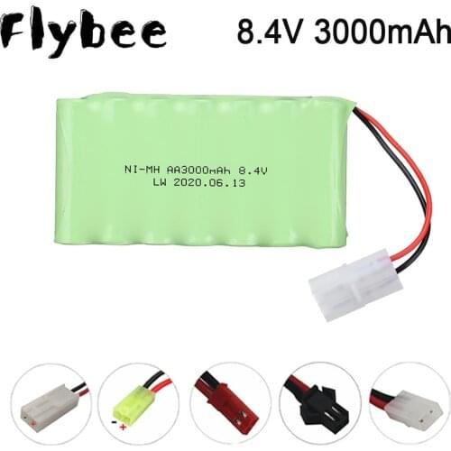 8.4v 3000mah NiMH Battery For Rc toys Car Tanks Trains Robot Boat Gun upgrade AA Rechargeable Battery Tamiya/SM/EL-2p/JST plug