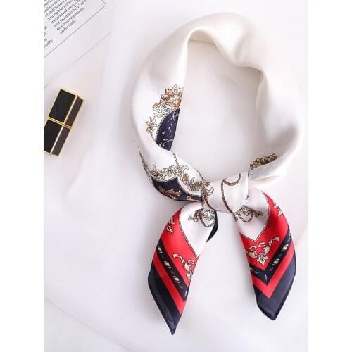 2021 New Silk Square Scarf Print Bag Scarves Lady Hair Band Fashion Shawl Female Head Wraps for Women Bandana Hijab Neckerchief