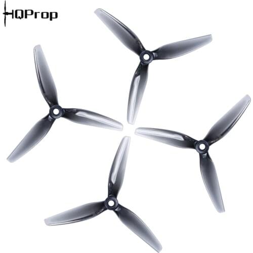 Wholesale Dropship 50Pairs HQPROP Ethix S5 5040 5X4X3 3-Blade PC Propeller Gray for FPV Racing Freestyle 5inch Drones DIY Parts