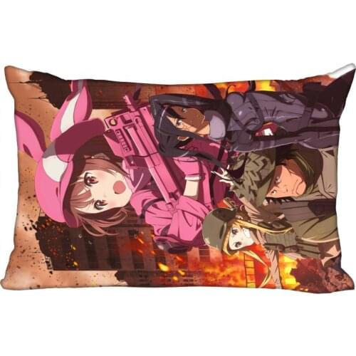 Custom Pillowcase Cover Sword Art Online Rectangle Zipper Pillow Cover Print Your Pictures 45X75cm50X75cm(Two sides)