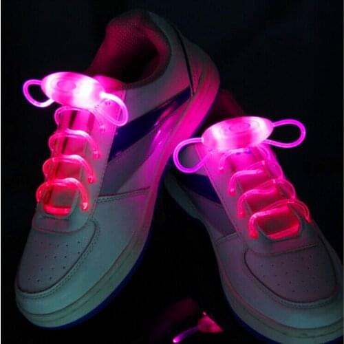 12pairs/lot Popular LED Luminous Shoelaces Night Party Flashing Shoelace Younger Girl Boy Glow Light Up LED Shoe Laces