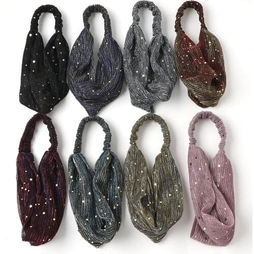 Selling Shiny beautiful New fashion Solid color mesh Yoga headband with cross wide hairband hair Girl woman Headdress