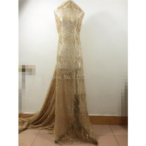 Nice design special hand print glued glitter lace fabric on sale glued glitter mesh embroidery lace party clothes