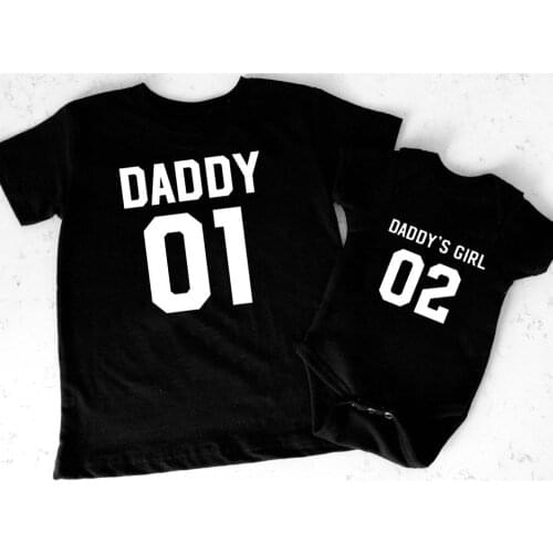 Daddy and Daddys Girl Shirt Family Shirts Matching Baby and Father Outfit Matching Daddy Baby Tee Family Father and Baby