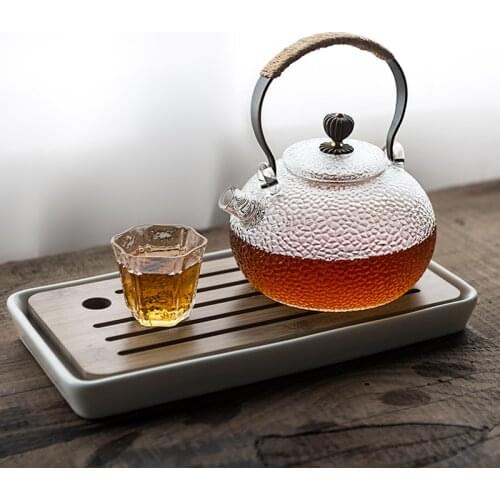 Hammer Beam Glass Teapots High Temperature Kettle Electric Ceramic Stove Open Fire Boil Teapot Coffee Juice Drink Cold Kettle