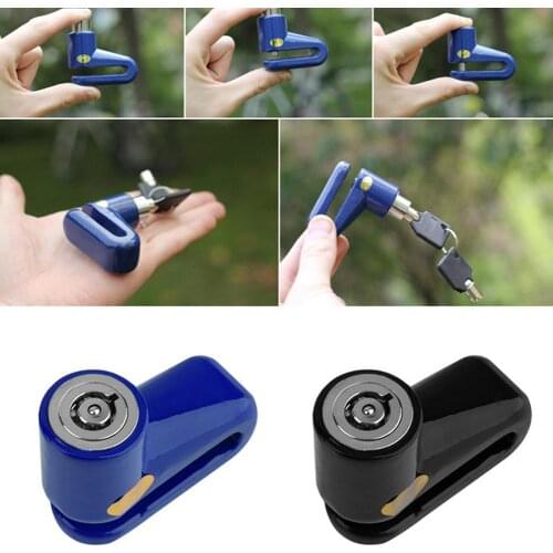 Mini Bicycle Cycling Motorcycle Cable Lock Security Safe Rotor Disk Disc Brake Wheel Lock Anti-theft Lock with 2 Keys