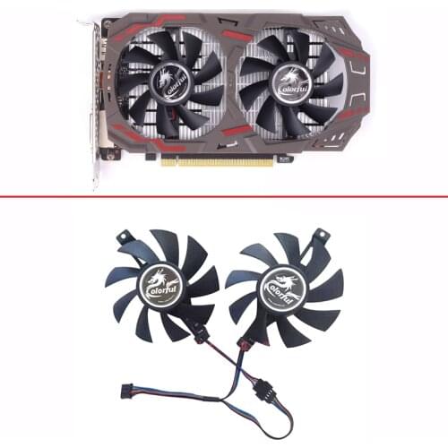 75mm iGame GTX1050 Ti GPU FAN For Colorful GTX 1050Ti-4GD5 GTX960 GTX950 GTX 1060-6GD5 GAMING Video Card Fan Video Graphics
