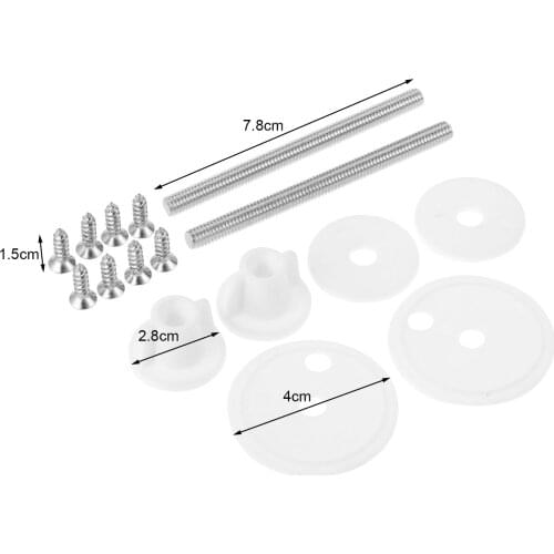 1 Set Standard Replacement Parts Toilet Seat Hinges Toilet Fixin Bathroom zinc alloy toilet lid hinge screw fittings