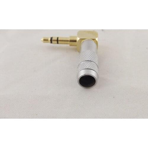 10pcs Gold Plated 3.5mm Stereo 3 Pole Male Plug Right Angled Audio Connector Solder