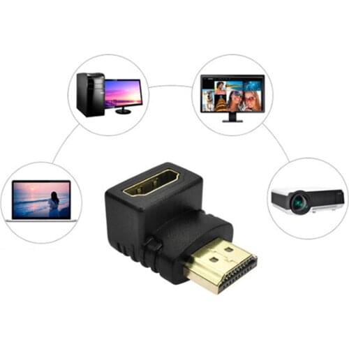 2pcs/lot 90 Degree Angle Cable Adapter Converters HDMI-compatible Female To Male For HDTV Cable Adaptor Converter Extender