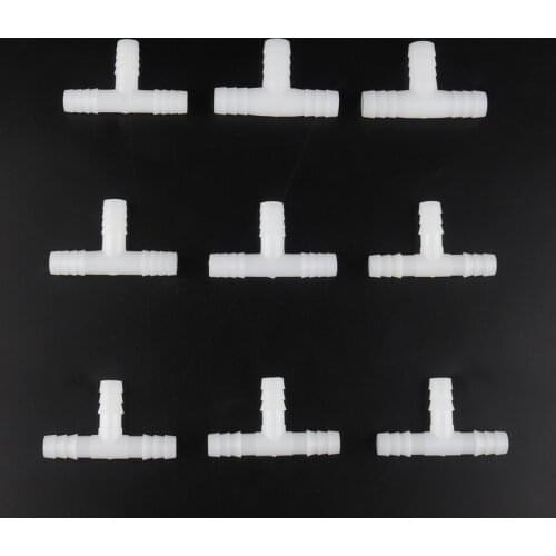 5Pcs 1.6~7.9mm PP Connector Food Grade Aeration Tube Equal Tee Connectors Aquarium Fittings Air Pump Silicone Hose Jionts