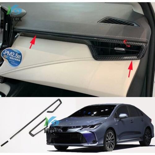 For Toyota Sedan Corolla E210 Prestige Altis 2019 2020 accessories car dashboard Central control trim cover ABS chrome Interior