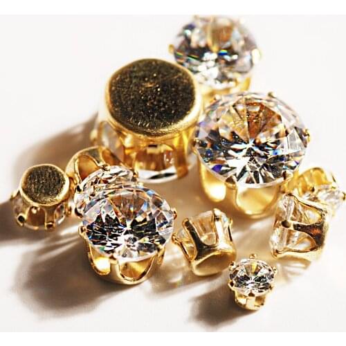 4MM 5MM 6MM 8MM 10MM Alloy Zircon Accessories The Shape Of Round Decoration luxury Zircon Rhinestone Garment Accessory For Woman