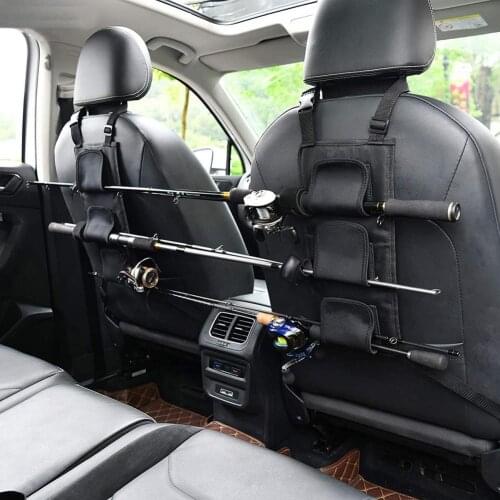 Fishing Rod Holder For Car Backseat Portable Fishing Pole Tie Straps Rack Universal Bracket Fishing Tackle Tool