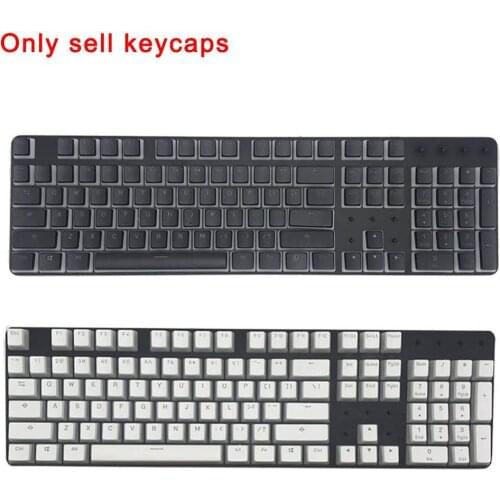PBT Material Double-layer Pudding Cream Keycaps Mechanical Keyboard Keycaps 108-key Two-color Translucent Keyboard Keycaps