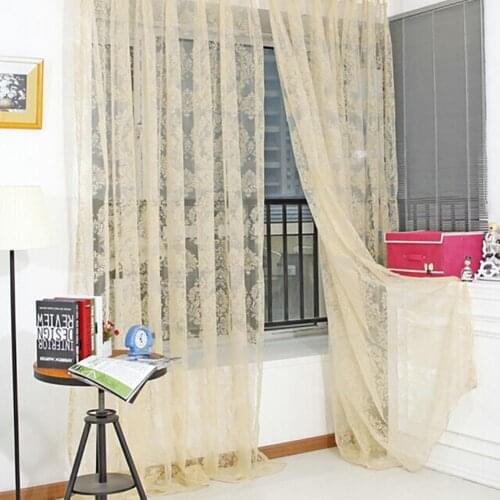 European Tulle Curtain for Living Room Window Curtain Bedroom Tulle Drape Curtains Door Curtains Drape Panel Sheers Home Decor