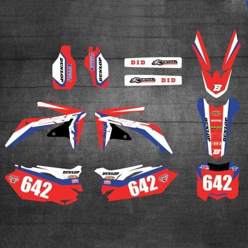 6 styles free Custom Numbers GRAPHICS Stickers for Honda CRF250R CRF250 2010 2011 2012 2013 CRF450 CRF450R 2009 2010 2011 2012
