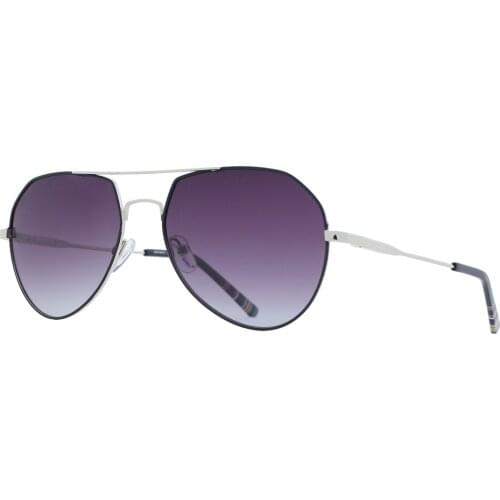 CLAES Mallorca Silver Black Polarized Metal Sunglasses