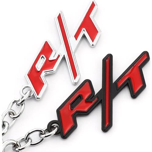 Metal Car Keychain Keyring Auto Key Chain Key Ring for Jeep RT Dodge R/T Logo Challenger Charger Journey RAM Caliber Caravan