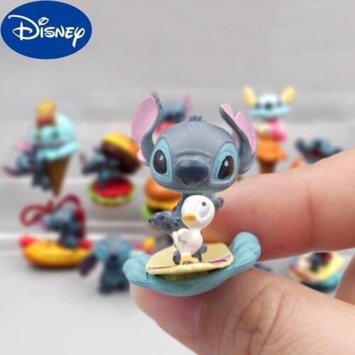Disney Lilo & Stitch Model Doll Toys Stitch Cartoon Anime Kawaii Birthday Cake Accessories Decoration Kid Collection Classic Toy