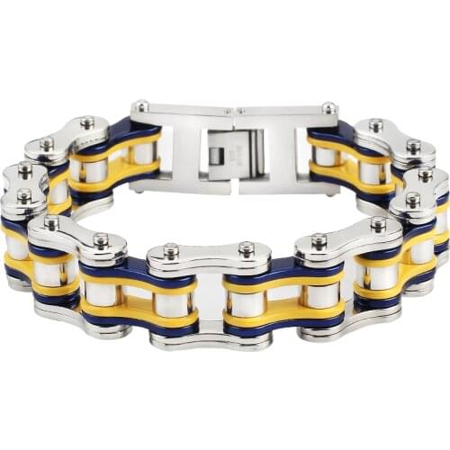 Fashion Jewelry biker bracelet bangles Accesories For mens womens punk Rock Stainless steel Bicycle motorcycle bracelets gifts